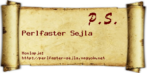Perlfaster Sejla névjegykártya